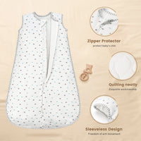 2.5 Tog Winter Sleeveless Sleeping Bag 100% Cotton 0-24 Months