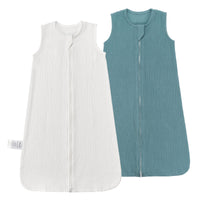 2 Pack 0.5 Tog Muslin Sleep Sack Baby Breathable Wearable Blanket