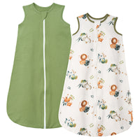 0.5 Tog 100% Cotton 2 Pack Summer Baby Sleep Bag 0-24 Months