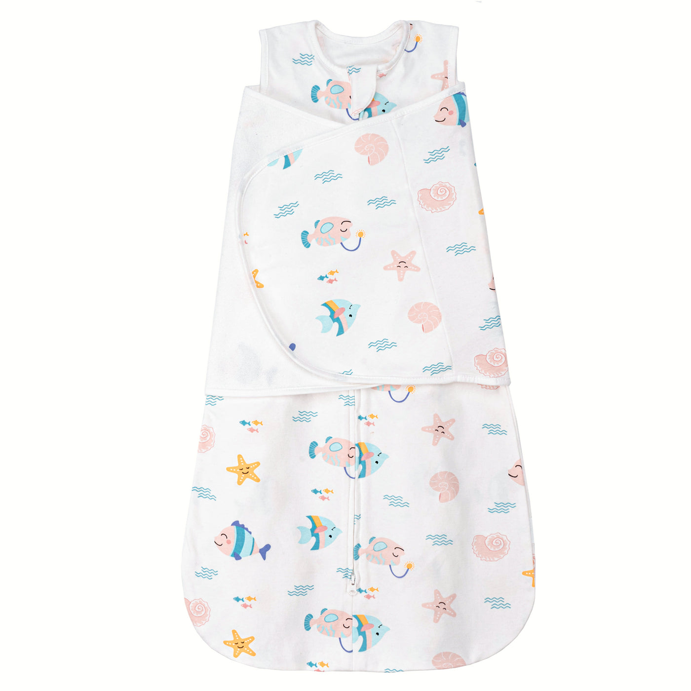 1.0 TOG 100% Cotton Solid Color Baby Swaddle Blanket Newborns 3 Ways Sleeping Sack