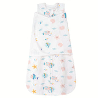 1.0 TOG 100% Cotton Solid Color Baby Swaddle Blanket Newborns 3 Ways Sleeping Sack