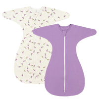 1.0 Tog 2 Pack 95% Cotton Shark-Fin Transition Swaddle 3-12 Months