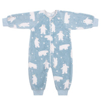 Flannel Toddler Sleep Sack 1.5 Tog Baby Pajamas For 12-36 Months With 2-Way Zipper-Polar Bear