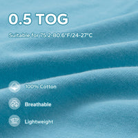 0.5 Tog 100% Cotton 2 Pack Summer Baby Sleep Bag 0-24 Months