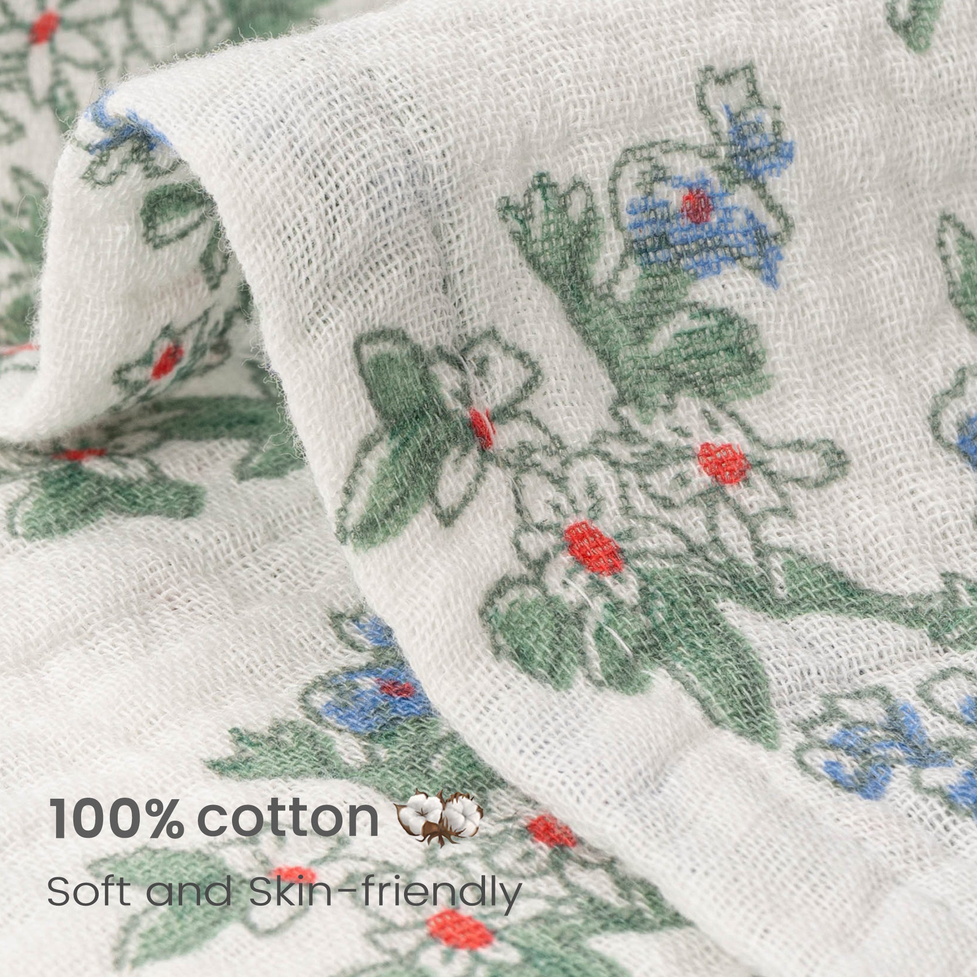 Muslin Swaddle Blankets Baby, 100% Cotton Muslin Baby Blanket for Newborn Boys Girls