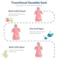 2.5 Tog Fleece Shark-Fin Transition Swaddle 3-12 Months