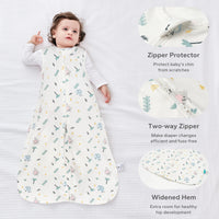 2 Pack 0.5 TOG  Sleeveless Baby Sleep Bag 100% Cotton 0-18 Months