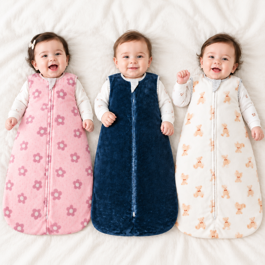 1.5 Tog Fleece Winter Baby  Sleeping Bag 0-24 Months