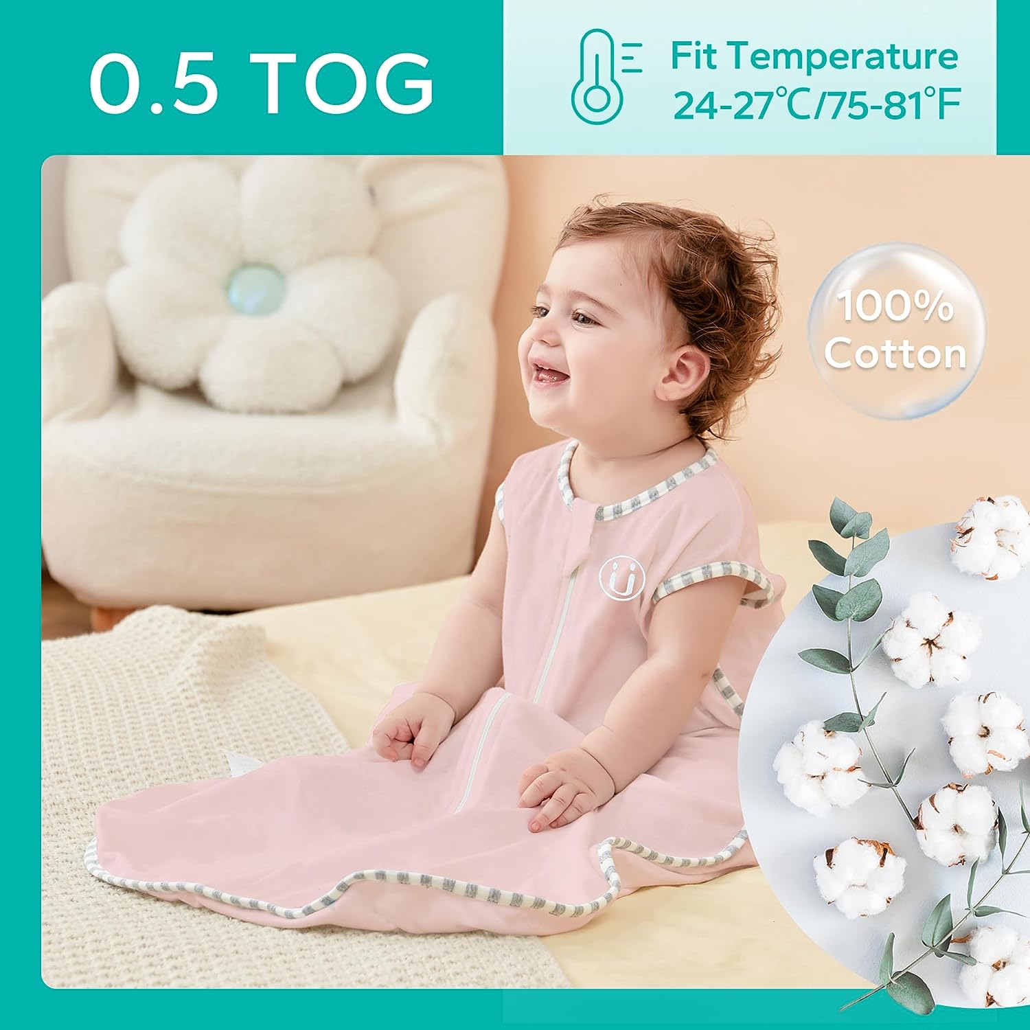 2 Way Zipper Muslin Toddler Wearable Blanket · ZIGJOY