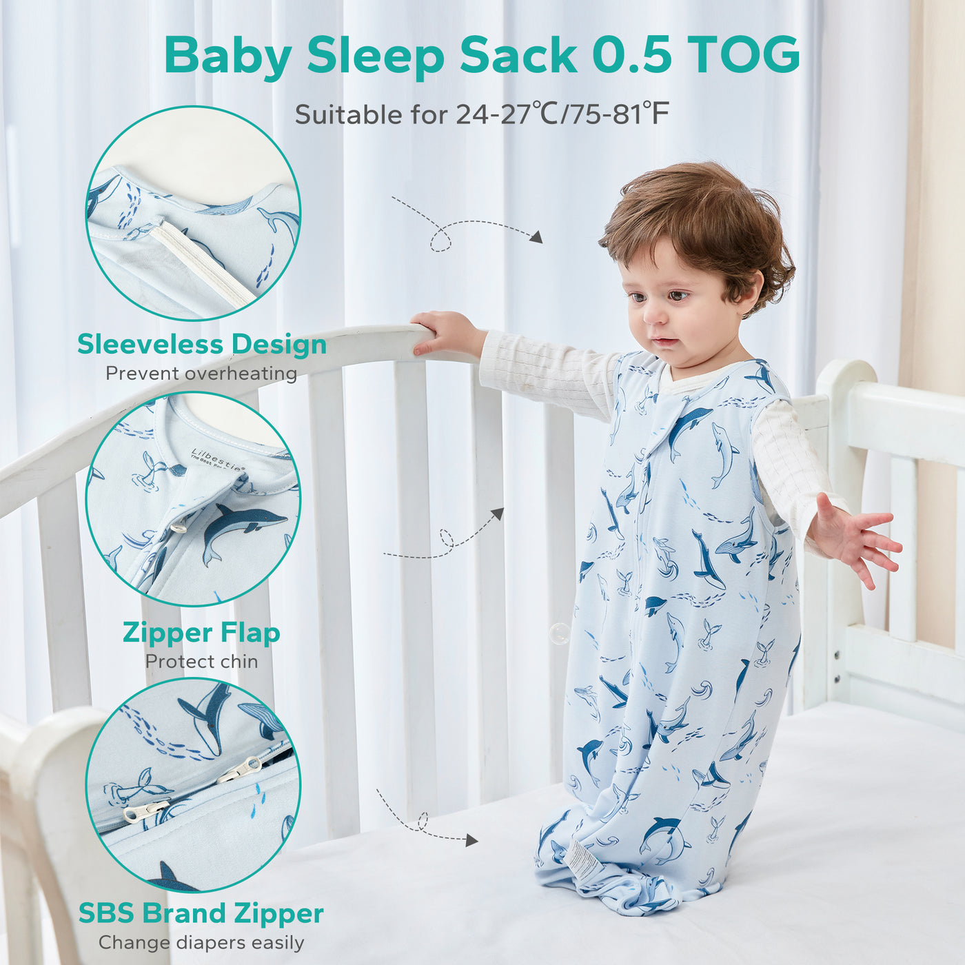 summer infant wearable blanket 0.5 TOG Baby Wearable Blanket for Spring and Summer