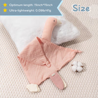 Soft 100% Muslin Cotton Security Blanket for Babies Gifts for Boys and Girls