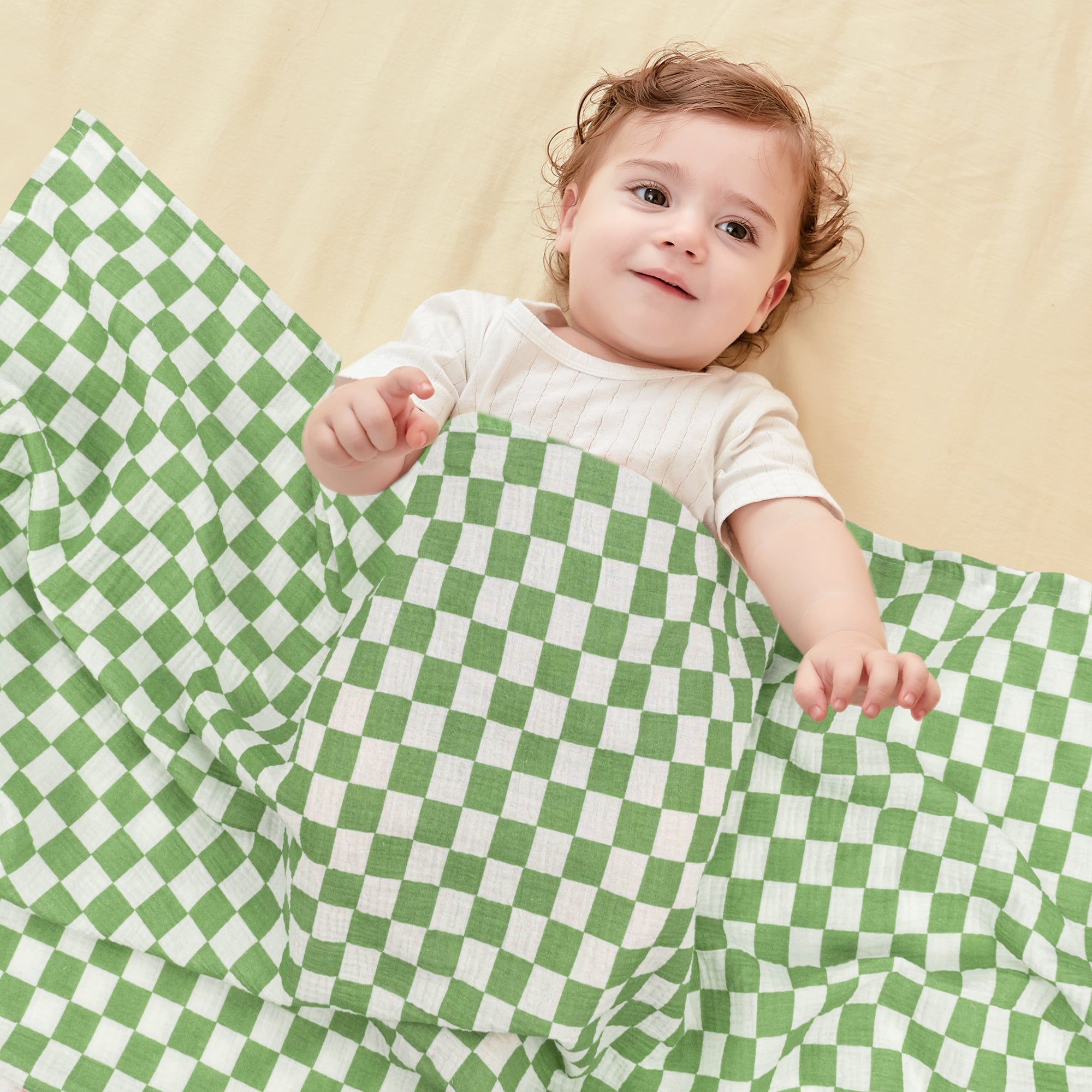 Muslin Swaddle Blankets Baby, 100% Cotton Muslin Baby Blanket for Newborn Boys Girls