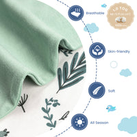 1.0 Tog 2 Pack 95% Cotton Shark-Fin Transition Swaddle 3-12 Months