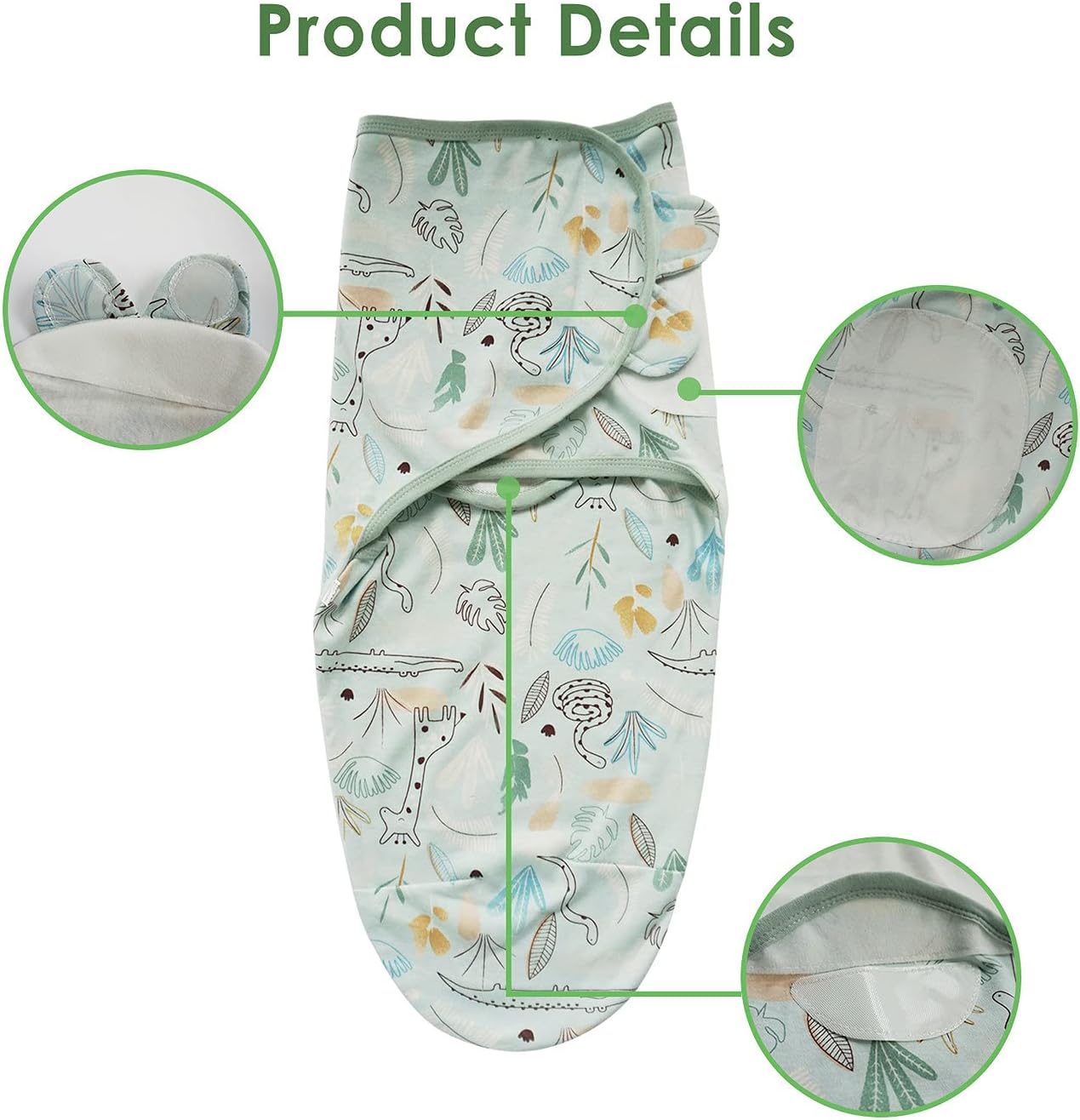 Zigjoy swaddle or sleep sack newborn wearable blanket for infants  Adjustable 2 Pack