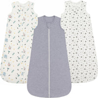 3 Pack Baby Sleep Bag 100% Cotton Summer 0-18 Months