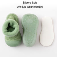 ZIGJOY Toddler Lamb Fleece Padded Floor Socks Shoes