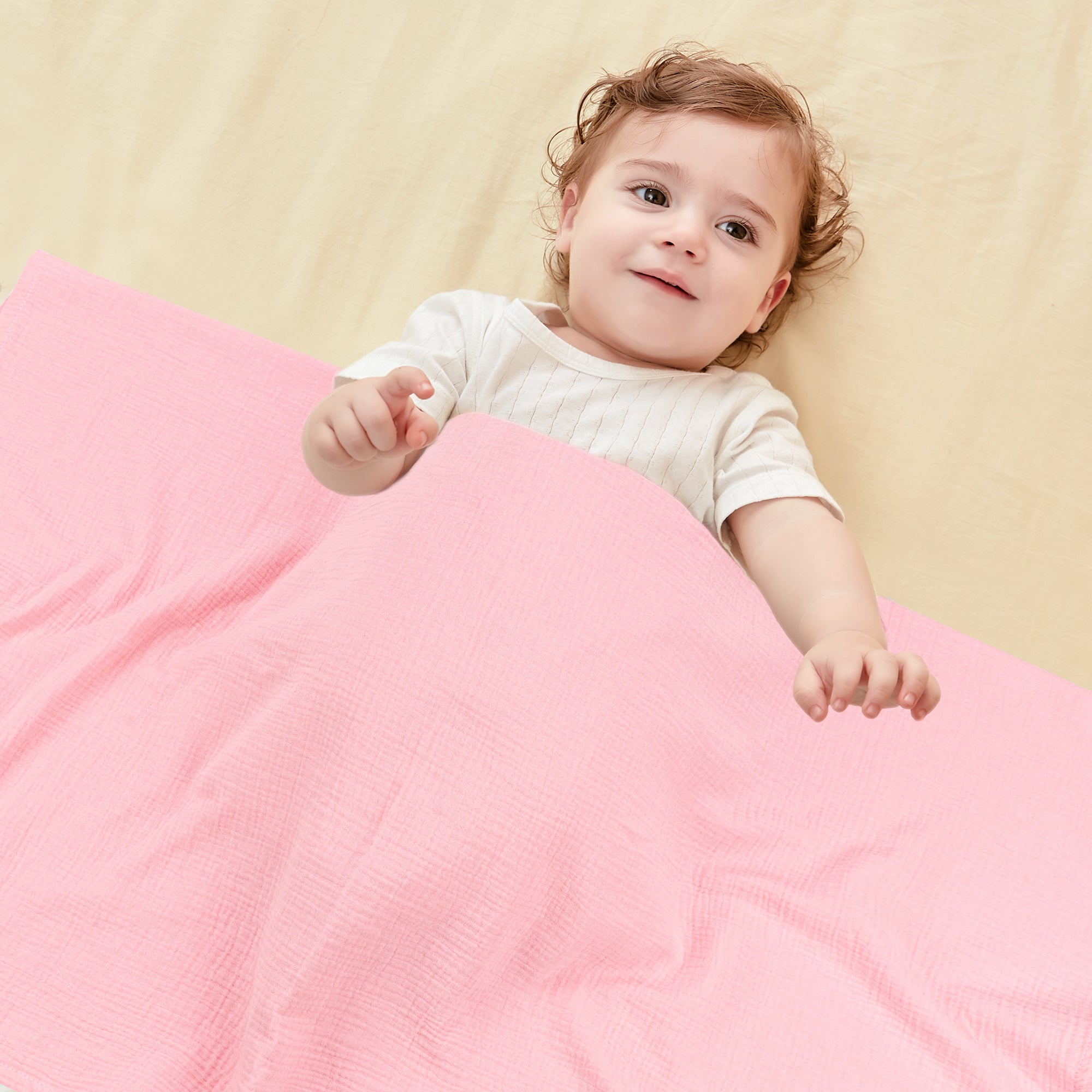 Muslin Swaddle Blankets Baby, 100% Cotton Muslin Baby Blanket for Newborn Boys Girls