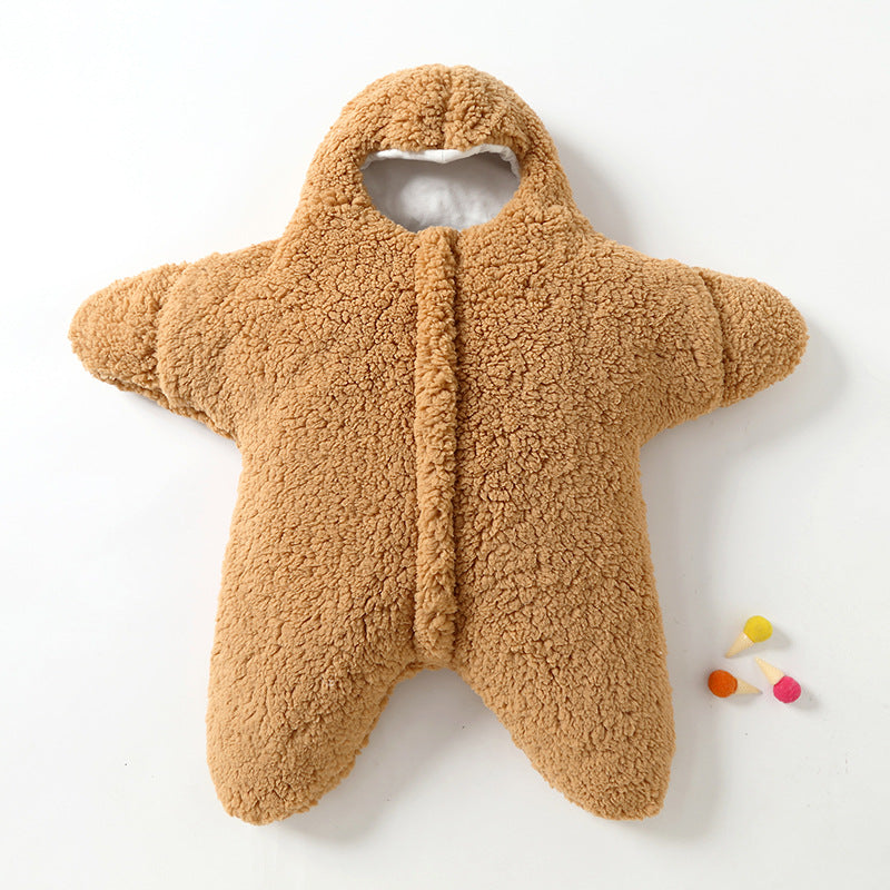 Baby Starfish Shaped Thickened Fleece Sleeping Bag | ZIGJOY