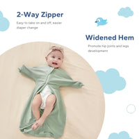 1.0 Tog 2 Pack 95% Cotton Shark-Fin Transition Swaddle 3-12 Months