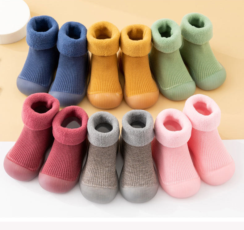 ZIGJOY Toddler Lamb Fleece Padded Floor Socks Shoes