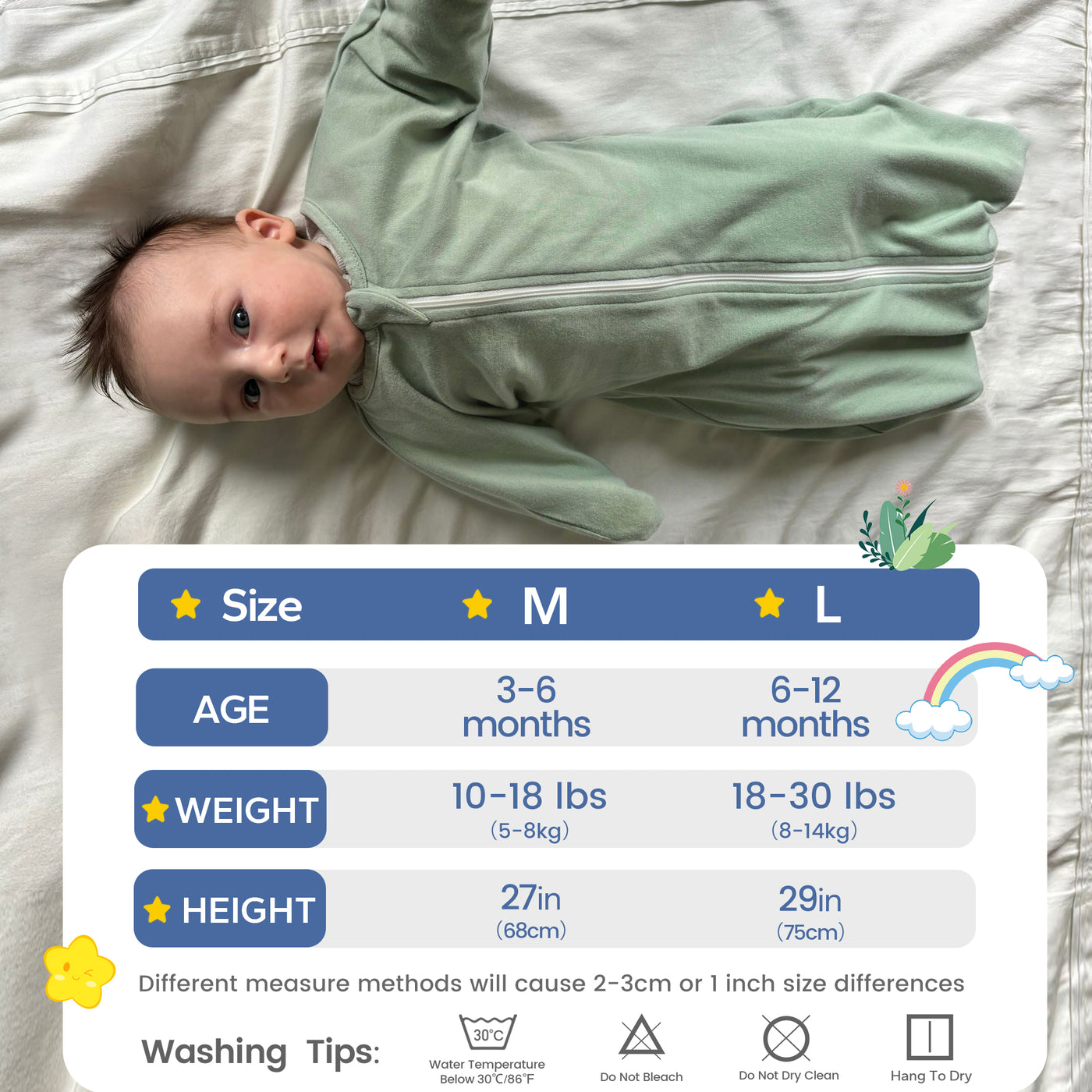 1.0 Tog 2 Pack 95% Cotton Shark-Fin Transition Swaddle 3-12 Months