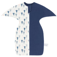ZIGJOY 100% Cotton Shark-Fin Swaddles for Newborns with 2-Way Zipper
