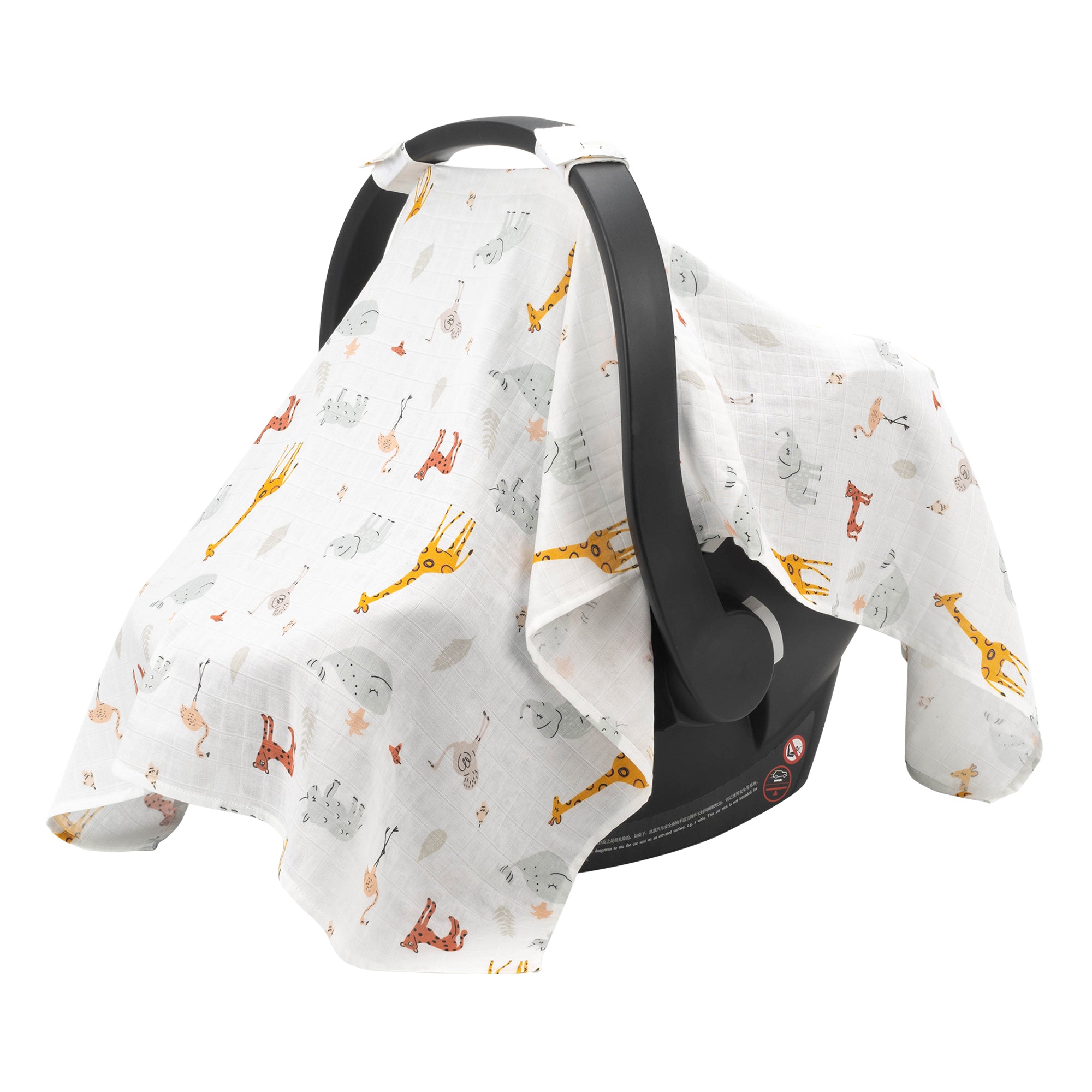 100% Muslin  Breathable Cotton Car Seat Covers for Babies, Universal Baby Car Seat Cover