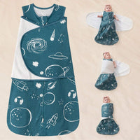 1.0 TOG 100% Cotton Solid Color Baby Swaddle Blanket Newborns 3 Ways Sleeping Sack